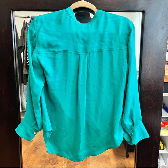 ALC Silk Blouse Long Sleeve Size 2 - Picture 3 of 5